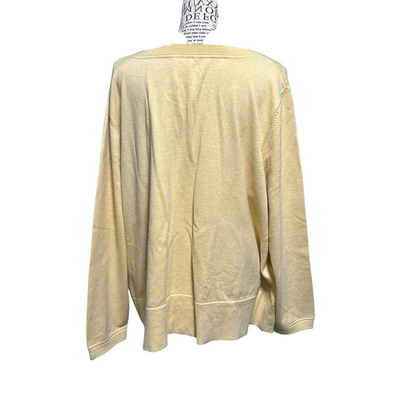 J Jill Cardigan Sweater Set Womens Plus 3X Butter Yellow 3/4 Sleeve Career - Picture 4 of 9